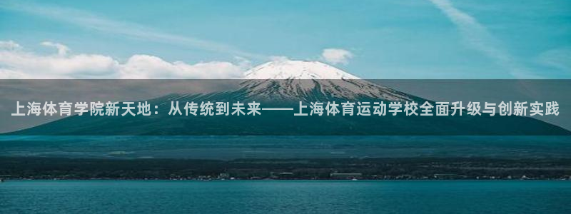  必发软件：上海体育学院新天地：从传统到未来——上海体育运动学